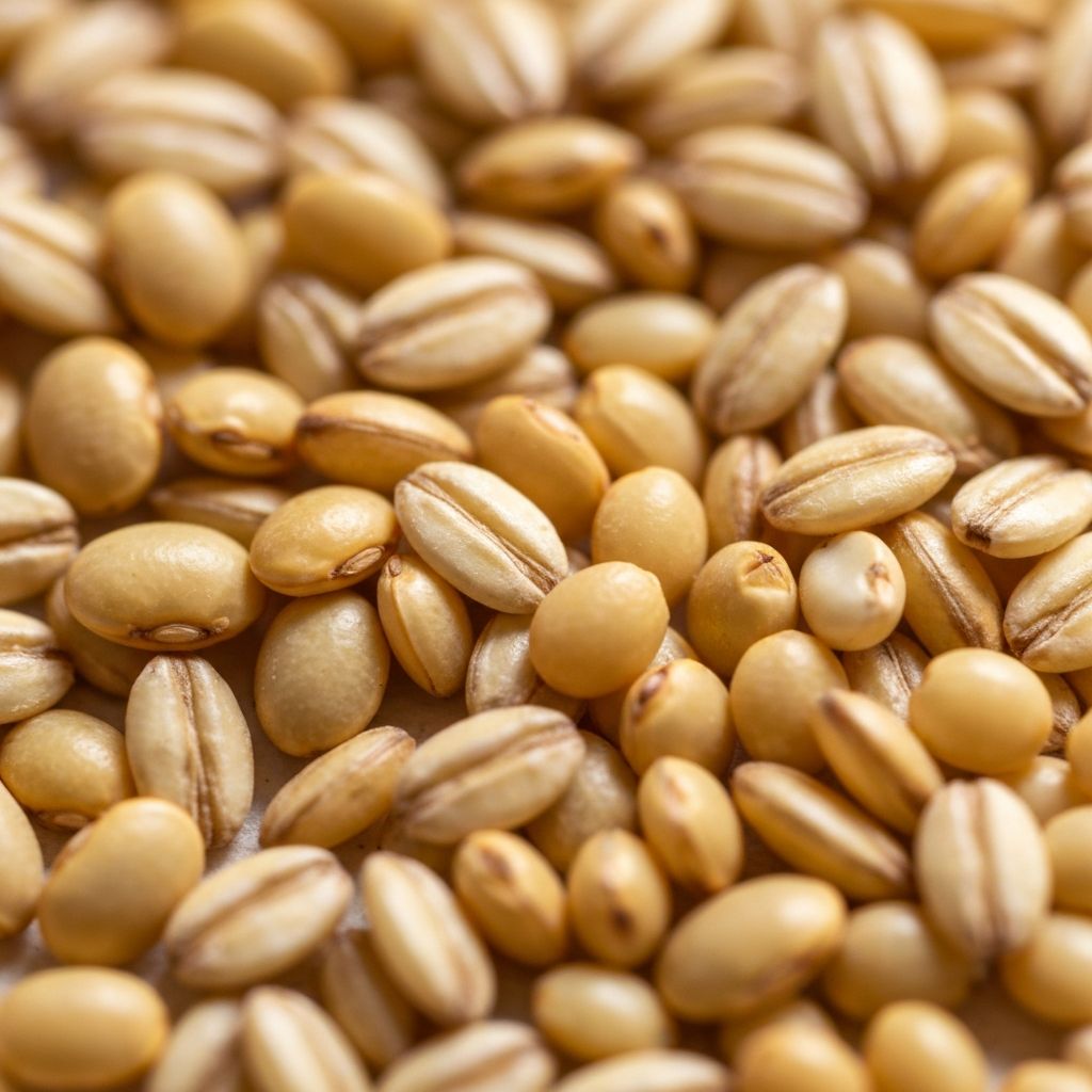 Makrofotografie von Kohlenhydratquellen mit Fokus auf Textur und Details